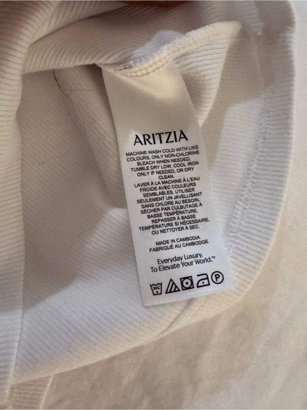 TNA White Short-Sleeve Ribbed Crew Tee - Picture 4 of 4